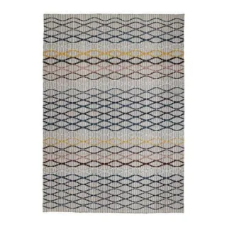 Alfombra Ikea Alrum beige y azul