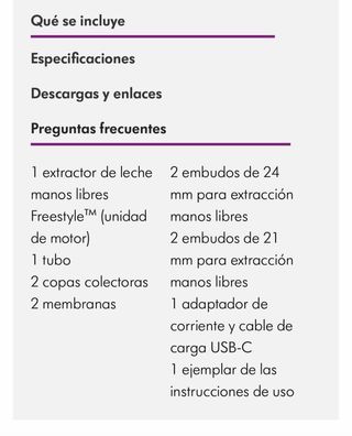 Sacaleches Medela Freestyle Hands Free+complemento