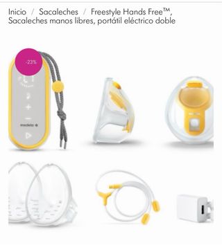 Sacaleches Medela Freestyle Hands Free+complemento