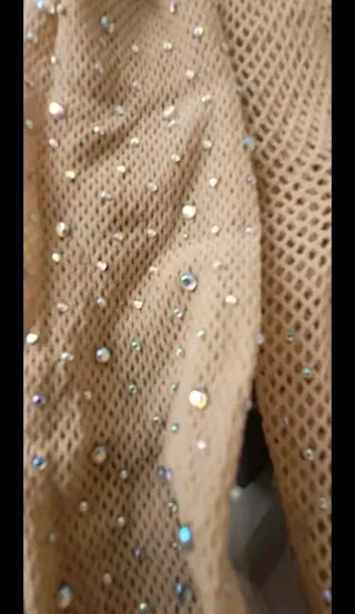 Medias rejilla con brillos