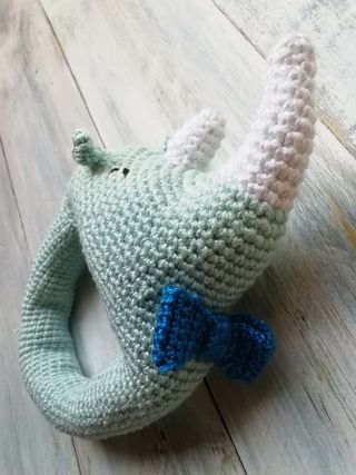 Sonajero a Crochet Rinoceronte Juguete Dentición