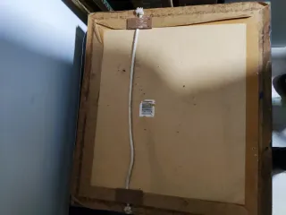 Cuadro relieve escena rural vintage