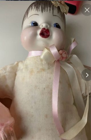 Coppia bambole porcellana vintage