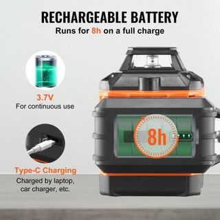 Nivel Láser 3048 cm Línea Cruz Verde Autonivelante Medición de Alta Precisión