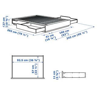 Cama doble IKEA MANDAL 160x200