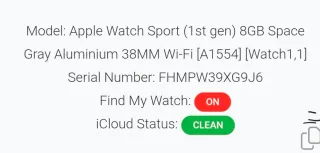 Apple Watch 1 Sport 38MM - PARA PIEZAS