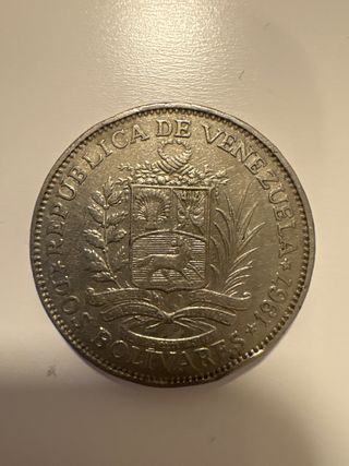 Moneda 2 Bolívares Venezuela 1967