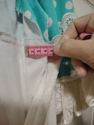 Traje Flamenca Talla 8 Verde Agua