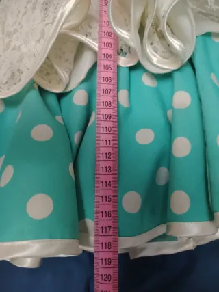 Traje Flamenca Talla 8 Verde Agua