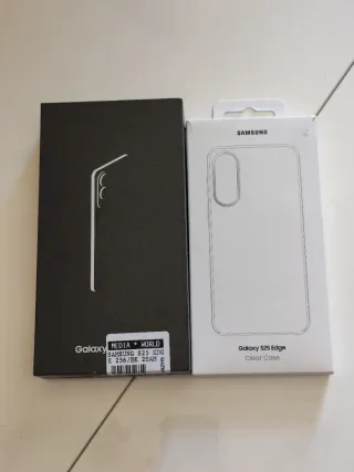 Samsung S25 Edge 256GB Nero nuovo più accessori
