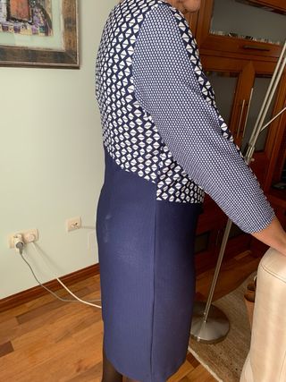 Vestido elegante primavera manga francesa