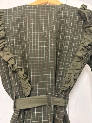 Mono Banoffee cuadros verde y marrón