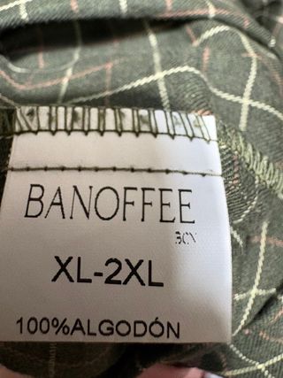 Mono Banoffee cuadros verde y marrón