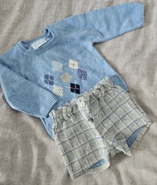Conjunto 2 peças menino 2/4 meses