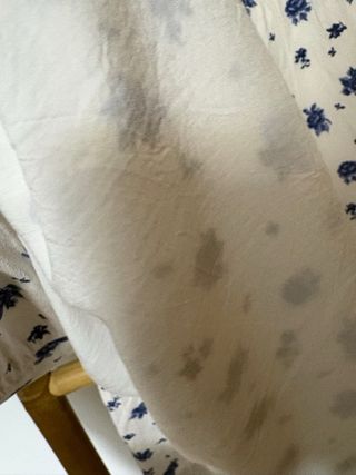 Falda midi Sezane flores azules