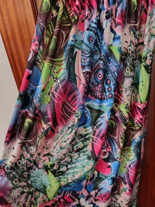 Vestido largo estampado halter