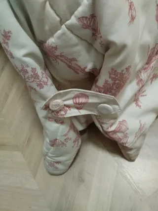 Edredón Toile de Jouy Beige/Rojo