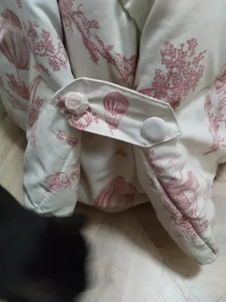 Edredón Toile de Jouy Beige/Rojo