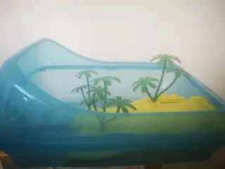 Tortuguera con palmeras