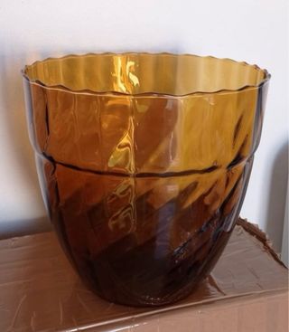 Cuenco de cristal ámbar