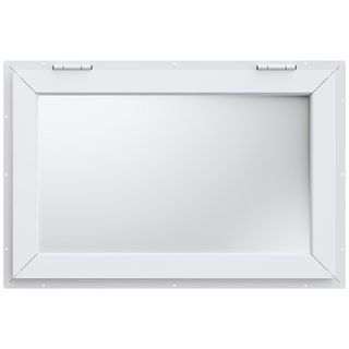 Ventana de Concesión 36"x24", Ventana de Servicio para Camiones de Comida de Aleación de Aluminio con Puerta de Toldillo y Gancho de Arrastre, Ventana de Servicio de Pie hasta 85 Grados para Camio...