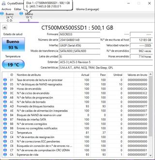 Crucial SSD 500GB Disco Duro