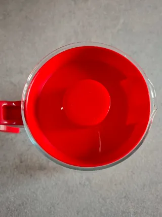 Caraffa brocca teiera Pyrex vetro rosso nuova