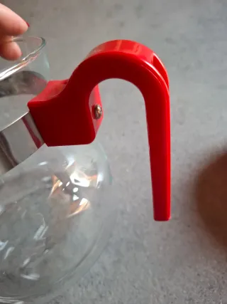 Caraffa brocca teiera Pyrex vetro rosso nuova