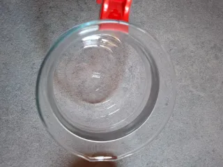 Caraffa brocca teiera Pyrex vetro rosso nuova