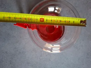 Caraffa brocca teiera Pyrex vetro rosso nuova