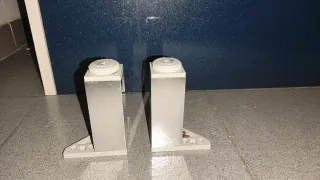 Mueble de baño 3 cajones azul y blanco 60x45cm