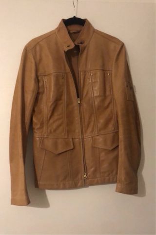 Giacca in pelle marrone