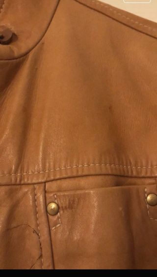 Giacca in pelle marrone