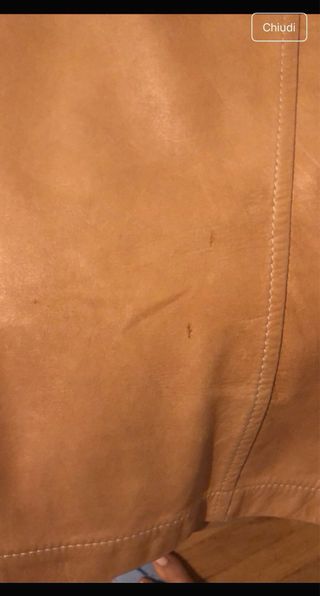 Giacca in pelle marrone