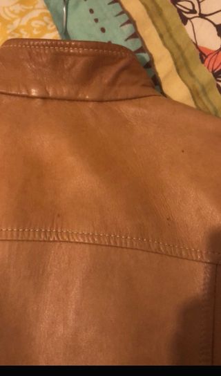 Giacca in pelle marrone