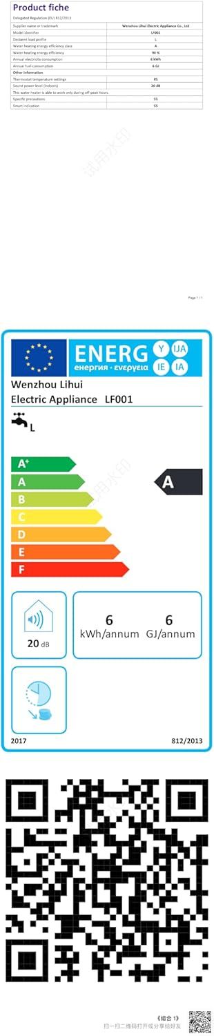Calentador Agua Eléctrico Instantáneo 220V 6000W