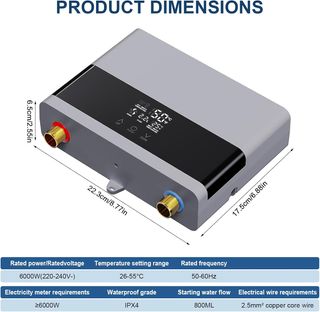 Calentador Agua Eléctrico Instantáneo 220V 6000W