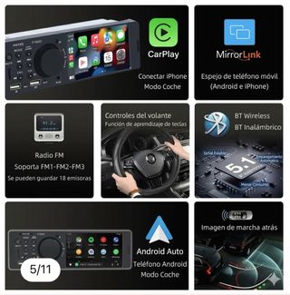 Radio Coche USB 1 DIN. PRECINTADA