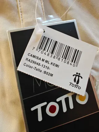 Camisa Totto Beige con Cremalleras