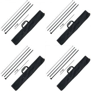 Kit de Poste de Bandera de Plumas, 4 Paquetes de Poste de Bandera Swooper de 16.3 pies, Postes de Bandera para Publicidad de Negocios al Aire Libre, con Estacas de Tierra y una Bolsa de Transporte...