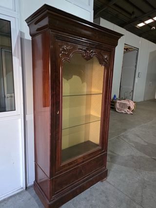 Vitrina expositora madera maciza