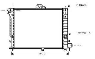 Radiador SAAB 9000 2.3 TURBO (16V) 90-