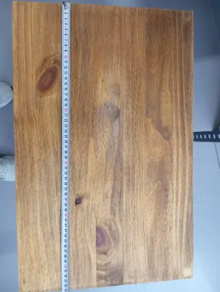 Mesa auxiliar madera y metal