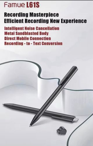 Bolígrafo Grabador de Voz Negro