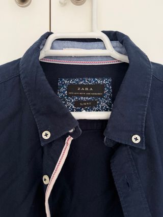 Camisa Zara Azul Marino Talla M