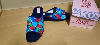 Ciabatte 3Rose Donna Blu/Rosse Tg 38