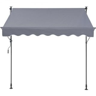 Toldo Retráctil Manual, Toldo Retráctil para Patio Exterior de 78" con Refugio de Sombra Solar, Toldo Ajustable para Puerta de Patio y Ventana con Cortina de Sombra de 39" para Jardín, Patio, Balcón