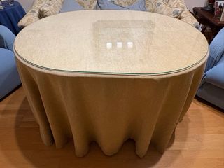 Mesa camilla redonda extensible a ovalada