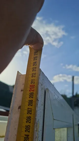 Puerta doble aluminio acristalada