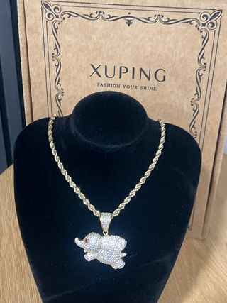 Collar Xuping 14K Elefante con Circonitas 50cm